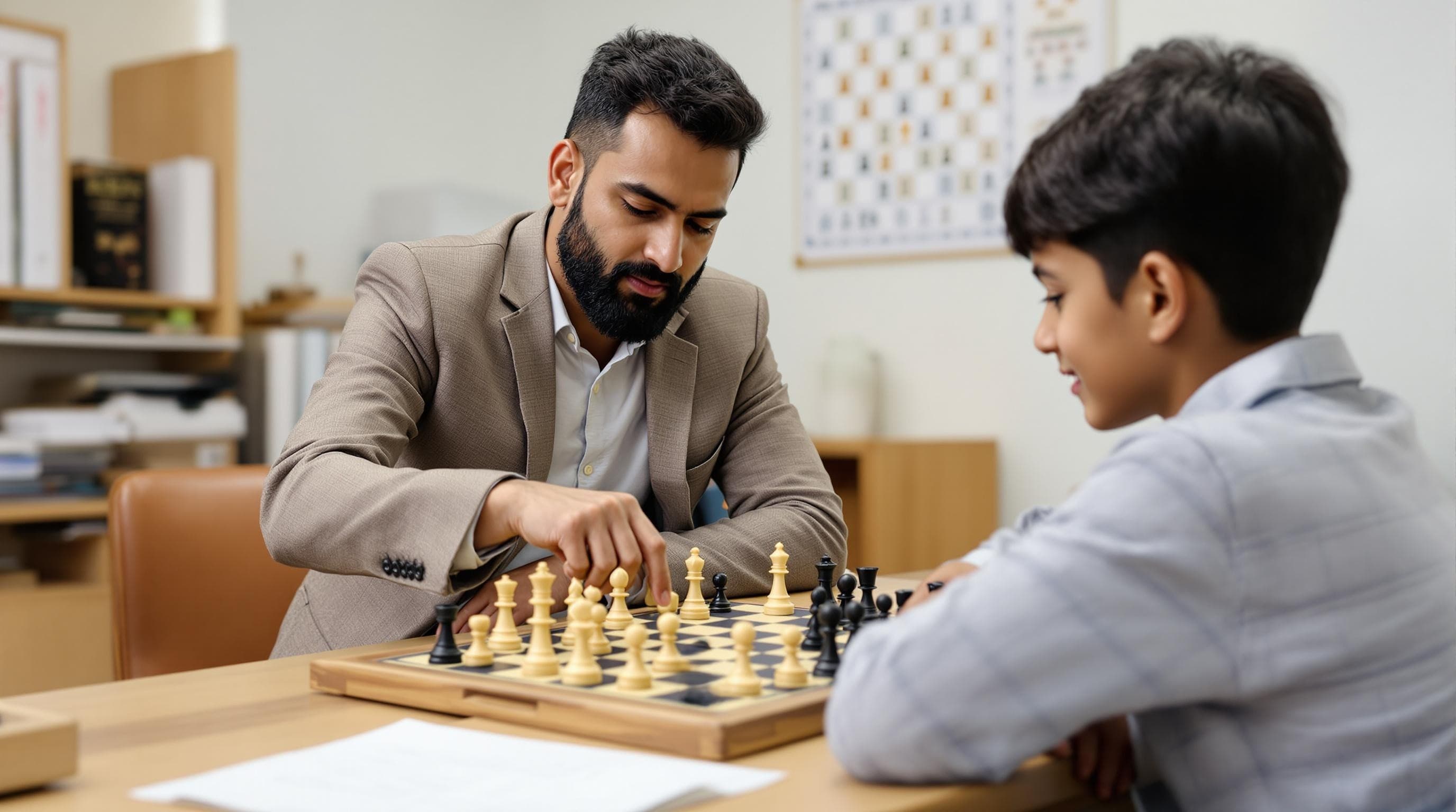 Chess coaching session